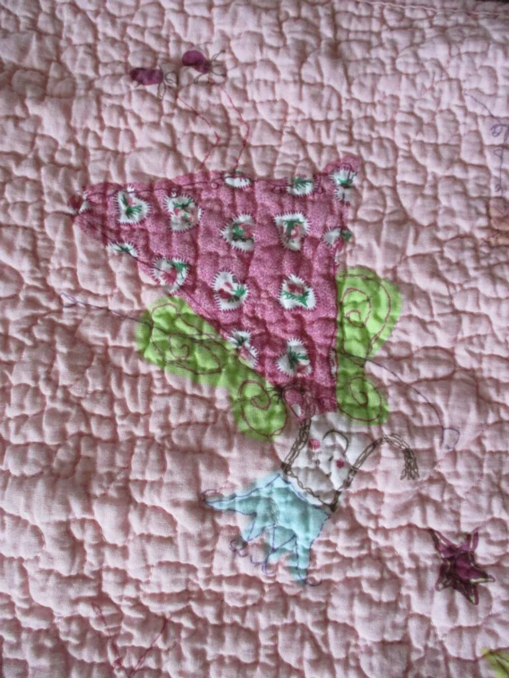 LAURA ASHLEY KIDS PATCHWORK PRINCESS QUILT Bedding Cover Throw PINK